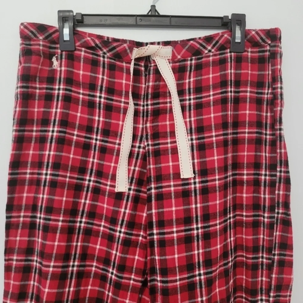 Ralph Lauren Men's Red Plaid Flannel Pajama Pants‎ Size M Loungewear Holiday